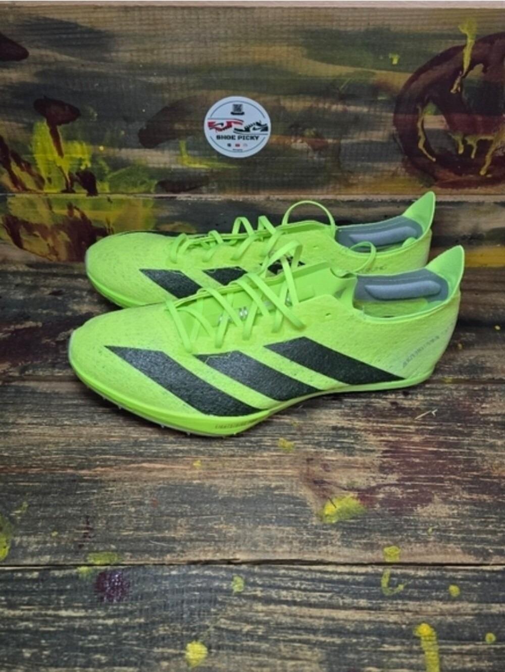 Adidas Adizero Prime SP 3 Strung Spikes Neon Lucid Lemon IH5800 Men’s Sz 7 New - Picture 3 of 8
